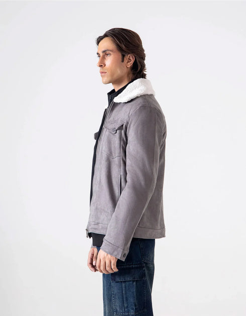 FAUX SUEDE JACKET